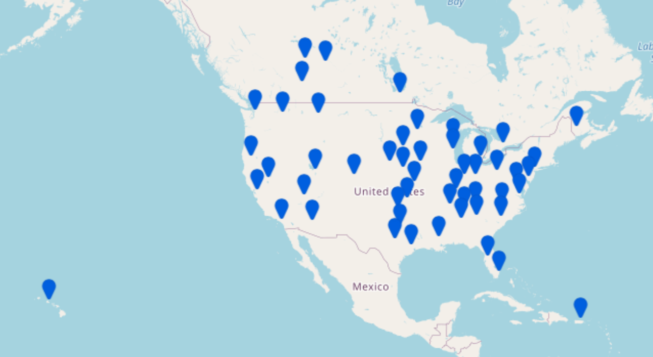 map of attendees